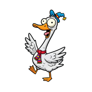 Silly Goose Winter Scarf Sticker