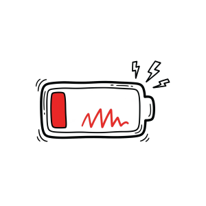 "Running Low" Battery Sticker