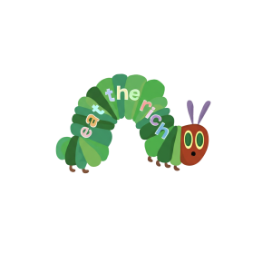 "Eat The Rich" Caterpillar Sticker