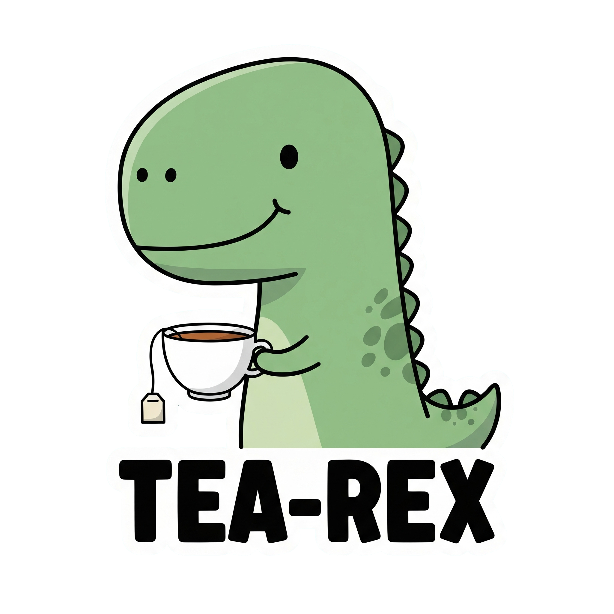 Tea Rex Dinosaur Tea Lover Sticker 