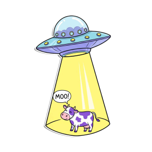 Cute Alien Cow Abduction