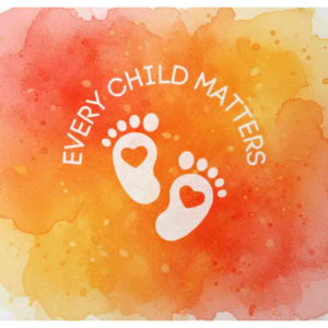 Watercolor Every Child Matters Footprints